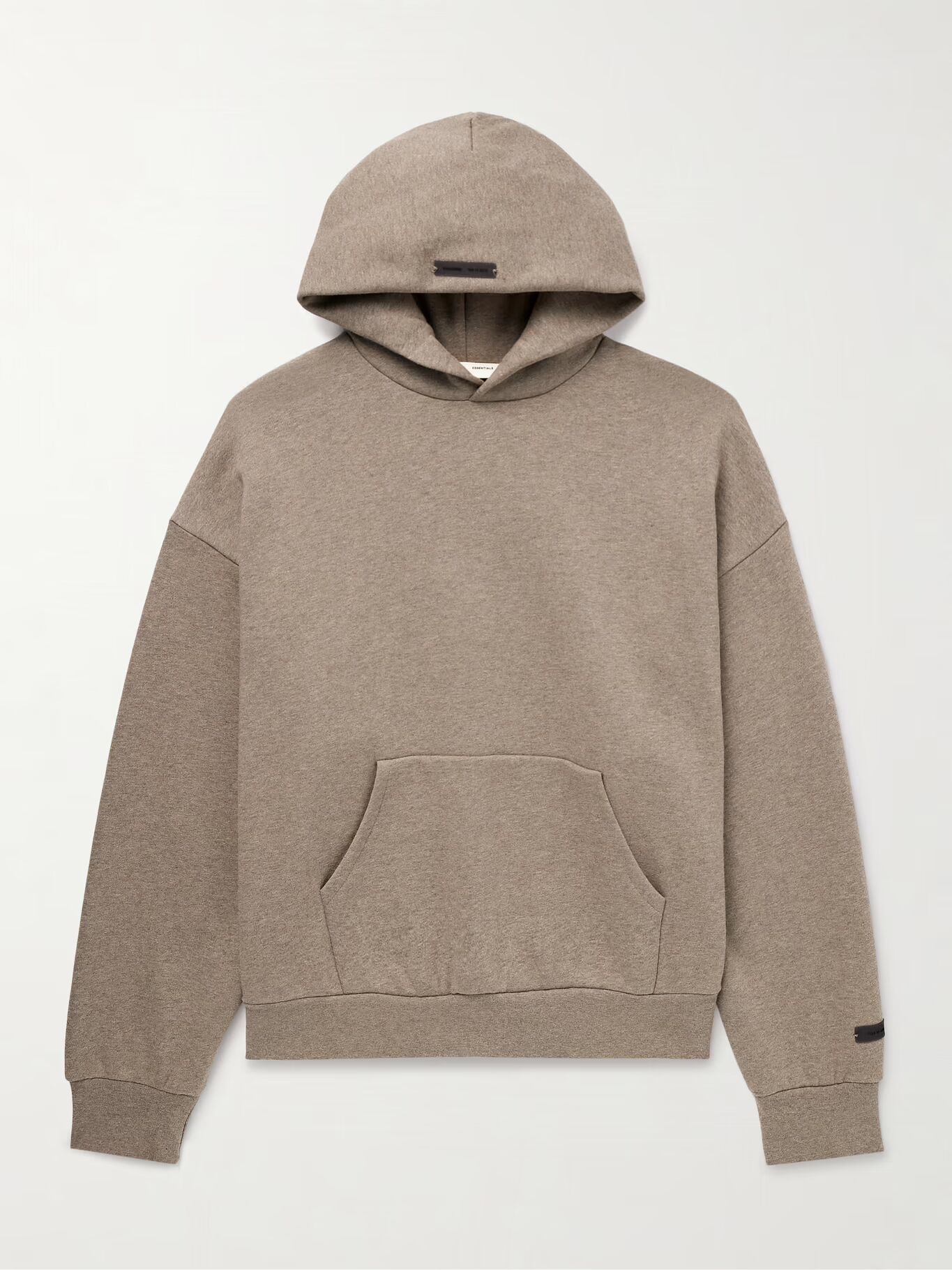 

Толстовка с капюшоном из хлопкового смесового трикотажа с логотипом FEAR OF GOD ESSENTIALS, серо-коричневый