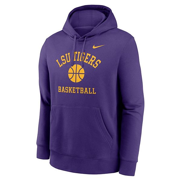 Мужская фиолетовая баскетбольная толстовка LSU Tigers с капюшоном Nike — фото 3