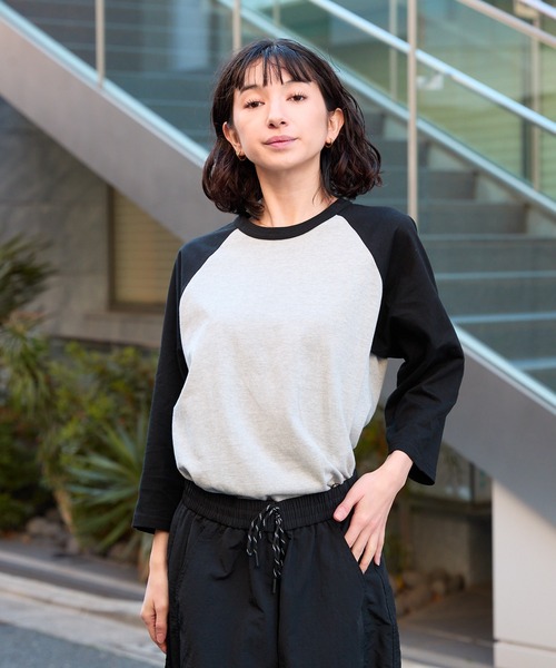 

Футболка United Athle с рукавом реглан 3/4, круглым вырезом, двухцветная, серая