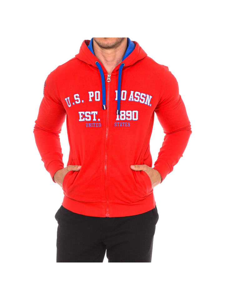 

Толстовка красного цвета U.S. Polo Assn., Красный, Толстовка красного цвета U.S. Polo Assn.