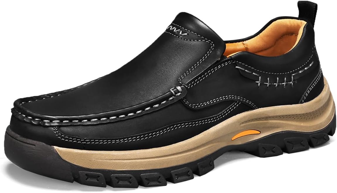 

Мужские лоферы Mecolop слипоны, повседневные кожаные туфли для работы и офиса, черный