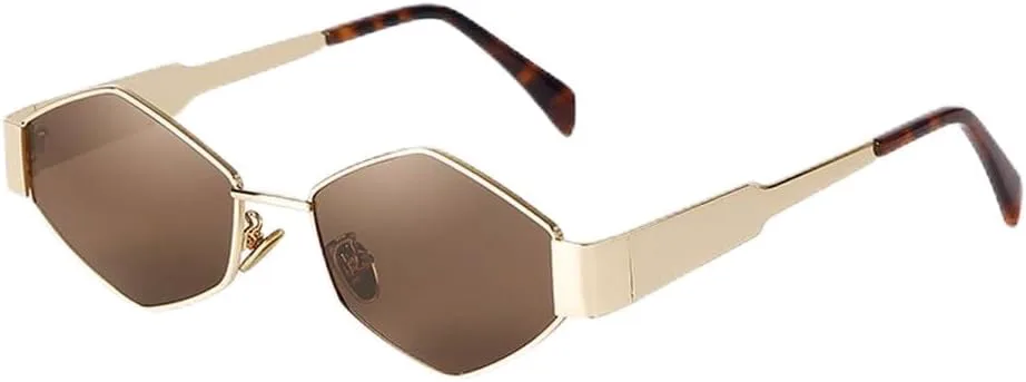 

Ретро металлические шестиугольные солнцезащитные очки для женщин и мужчин, роскошные, модные, в стиле стимпанк, с защитой от УФ-излучения UV400 generic, C4