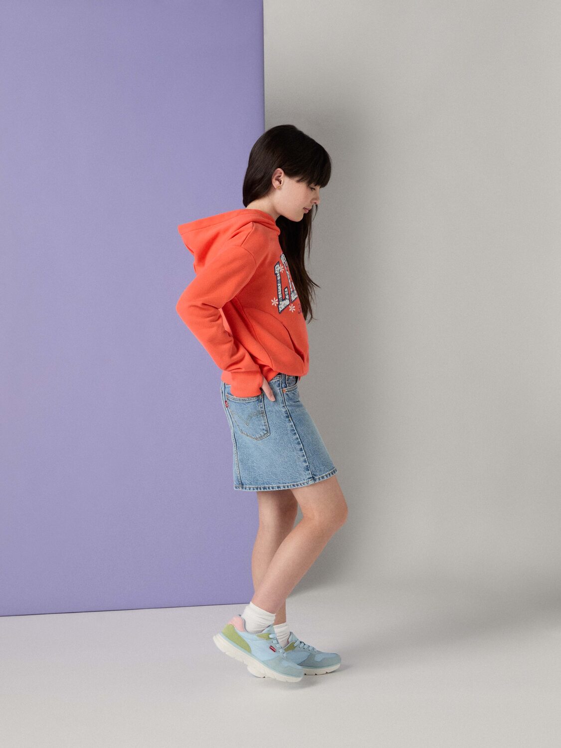 Levi's Kids Юбка в светло-голубом цвете — фото 4