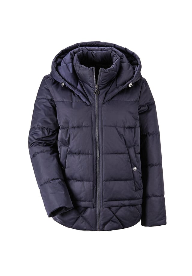 

Короткий размер: стеганая куртка с капюшоном Goldner, синий