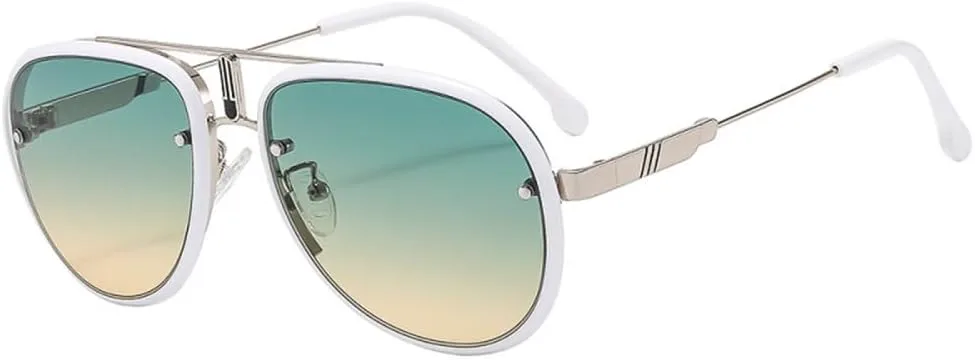 

Круглые солнцезащитные очки для женщин и мужчин, градиентные линзы, оправа из сплава и металла, овальная форма, защита от УФ-излучения UV400 generic, C7