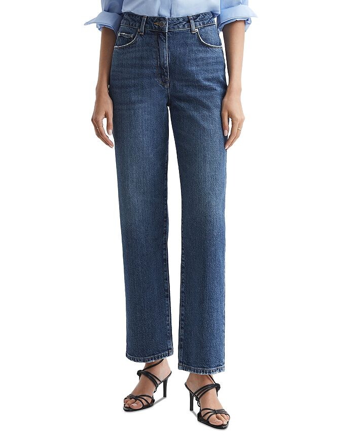 

Джинсы прямого кроя REISS Selin в цвете Mid Blue, синий
