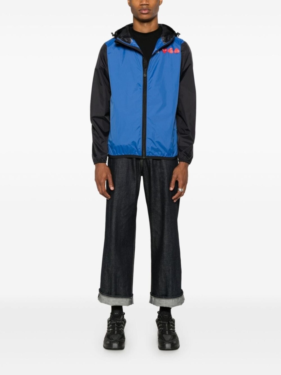 Comme Des Garçons Play легкая куртка Heart из коллаборации с K-Way, синий — фото 3