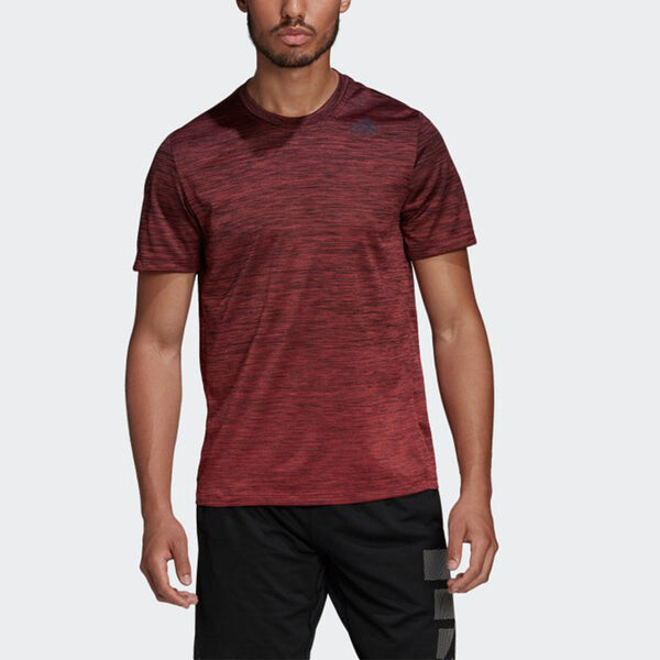 Футболка gradient tee sports round neck short sleeve red Adidas, красный — фото 3