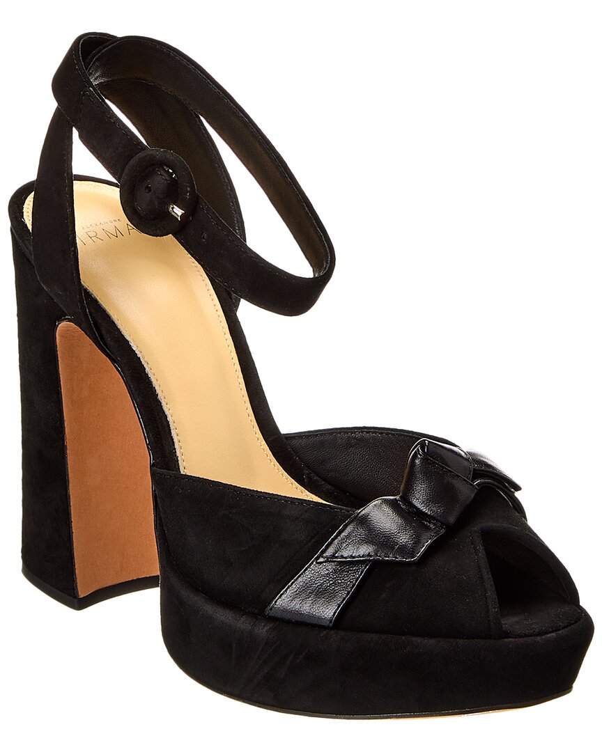 Замшевые сандалии на платформе Alexandre Birman Pepitta 120, черный