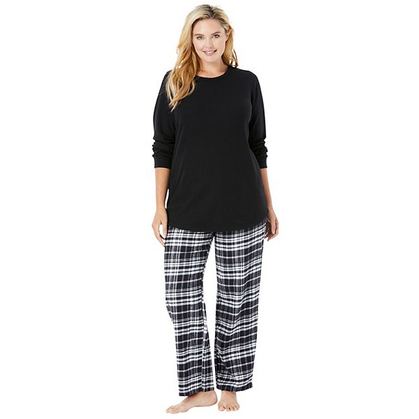 

Термобелье Plus size Only Necessities, Black Plaid