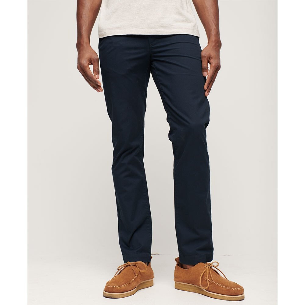 

Брюки Superdry Tapered Stretch Chino, синий