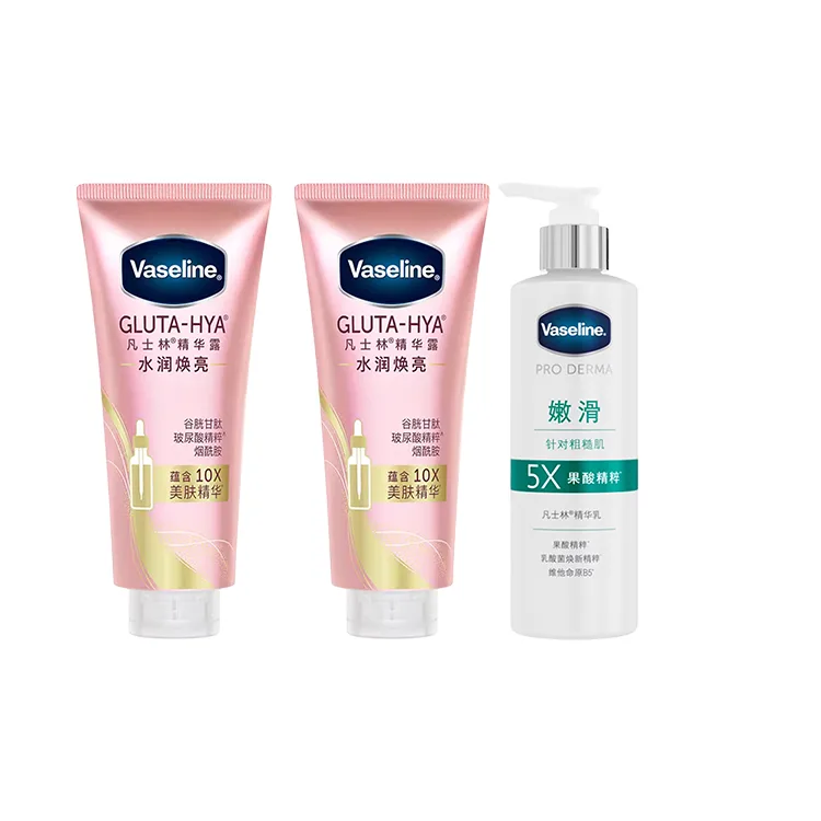 Vaseline Увлажняющий и осветляющий лосьон для тела с успокаивающим действием, 250 мл + 280 мл, Two-Piece Set: Hydrating Brightening Serums Lotion 280ml+Smooth Serums Body Lotion 250ml — фото 4