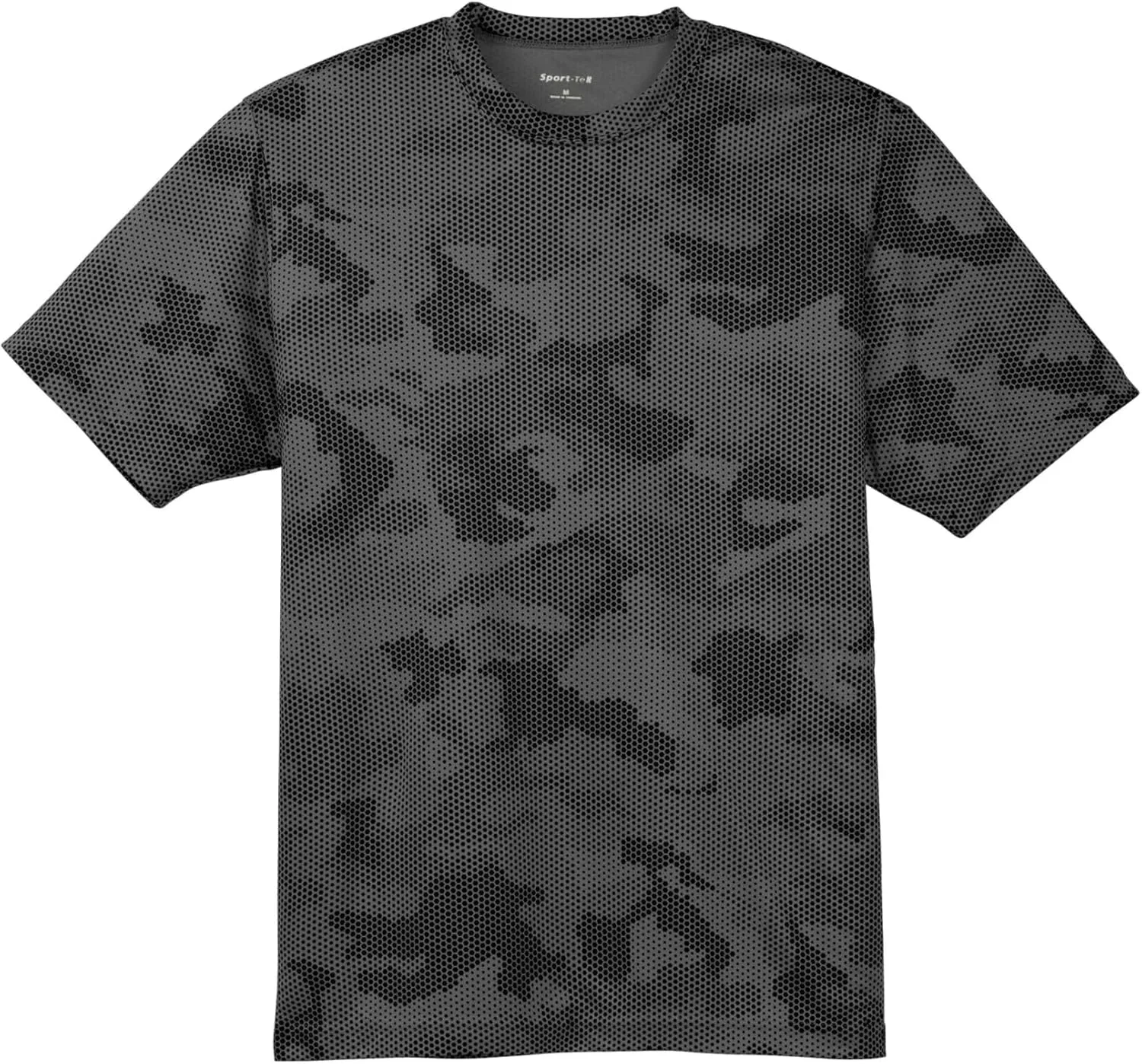 

SPORT-TEK CamoHex Tee | спортивная футболка для мужчин и женщин, стильный топ для тренировок