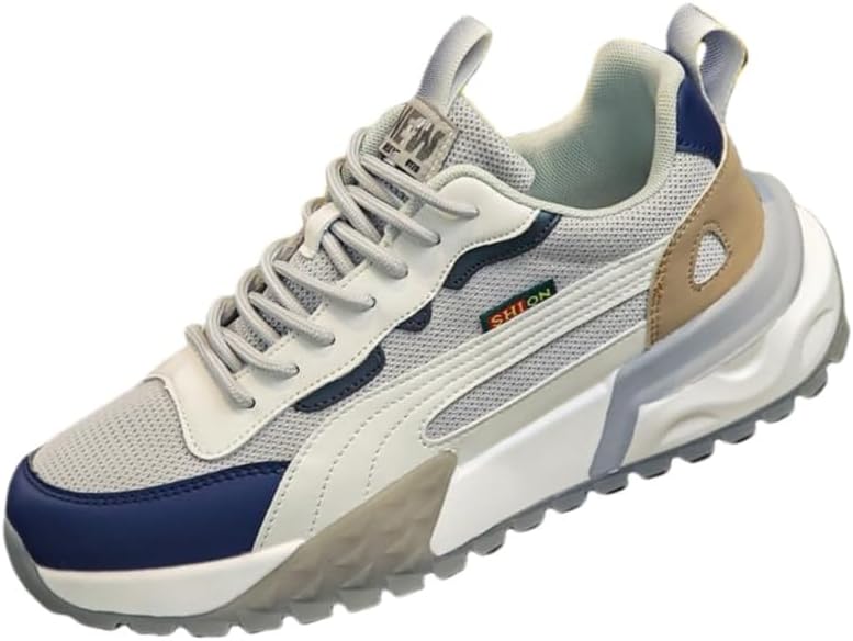 

Мужские кроссовки с сеткой для бега- дышащие и удобные, противоскользящие и прочные, и подходят для любого случая Fmshi, белый