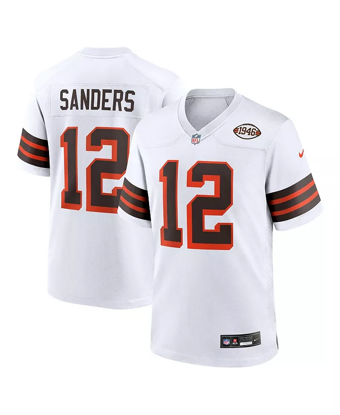 

Мужская белая майка Шедеура Сандерса «Кливленд Браунс» на драфте НФЛ 2025 года, вторая альтернативная игра Nike