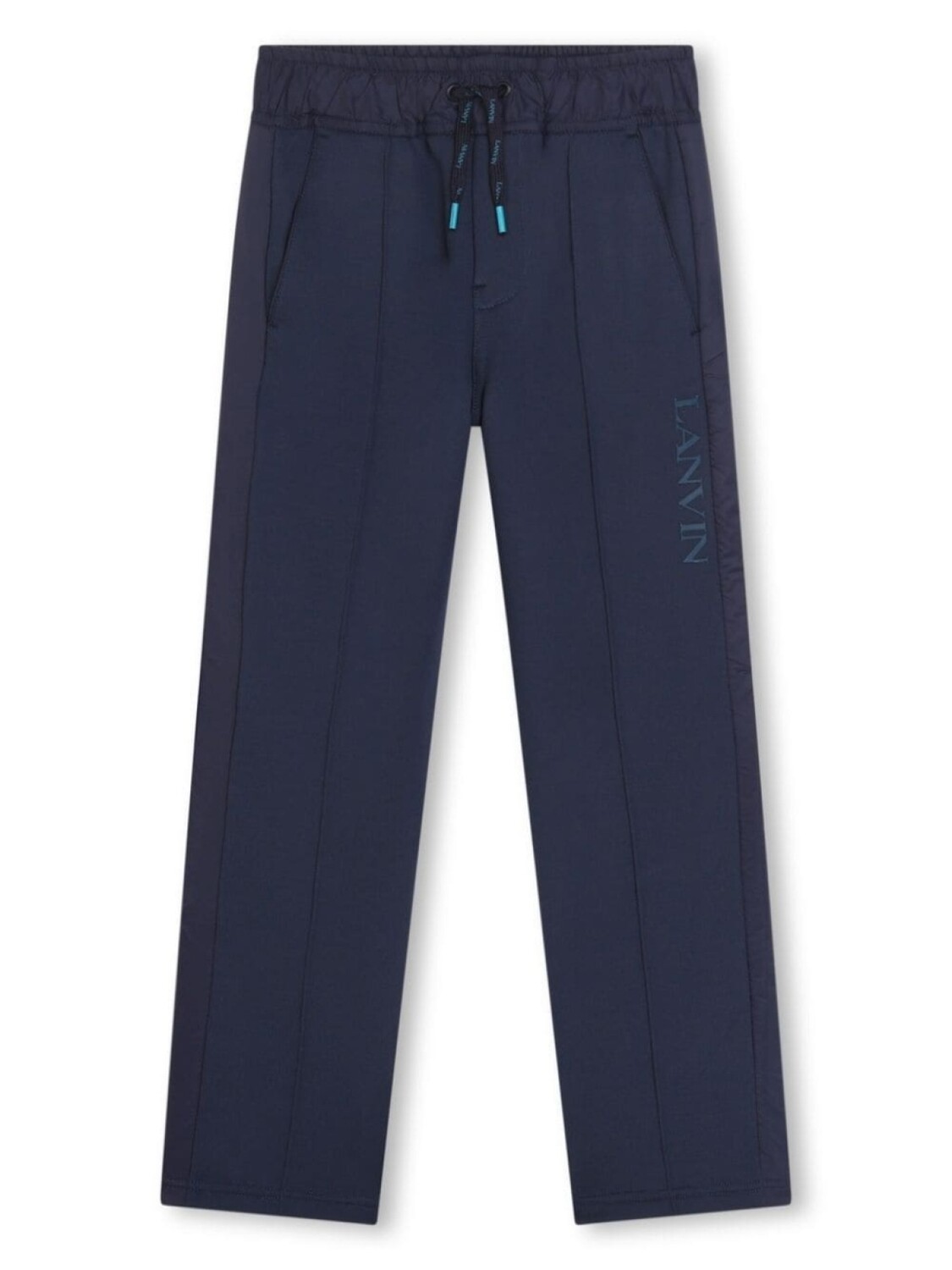 

Lanvin Enfant спортивные брюки с кулиской и логотипом, синий