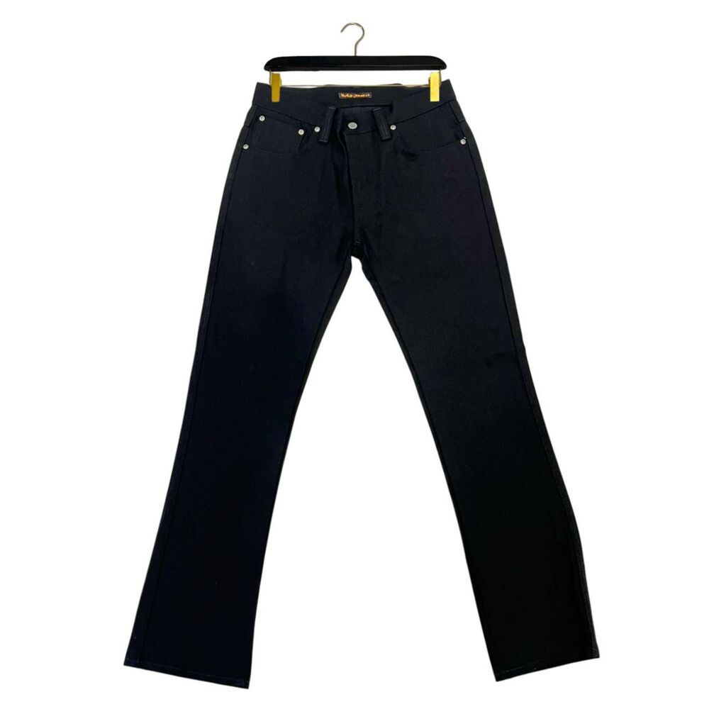 

Черные хлопковые мужские джинсы Nudie Jeans