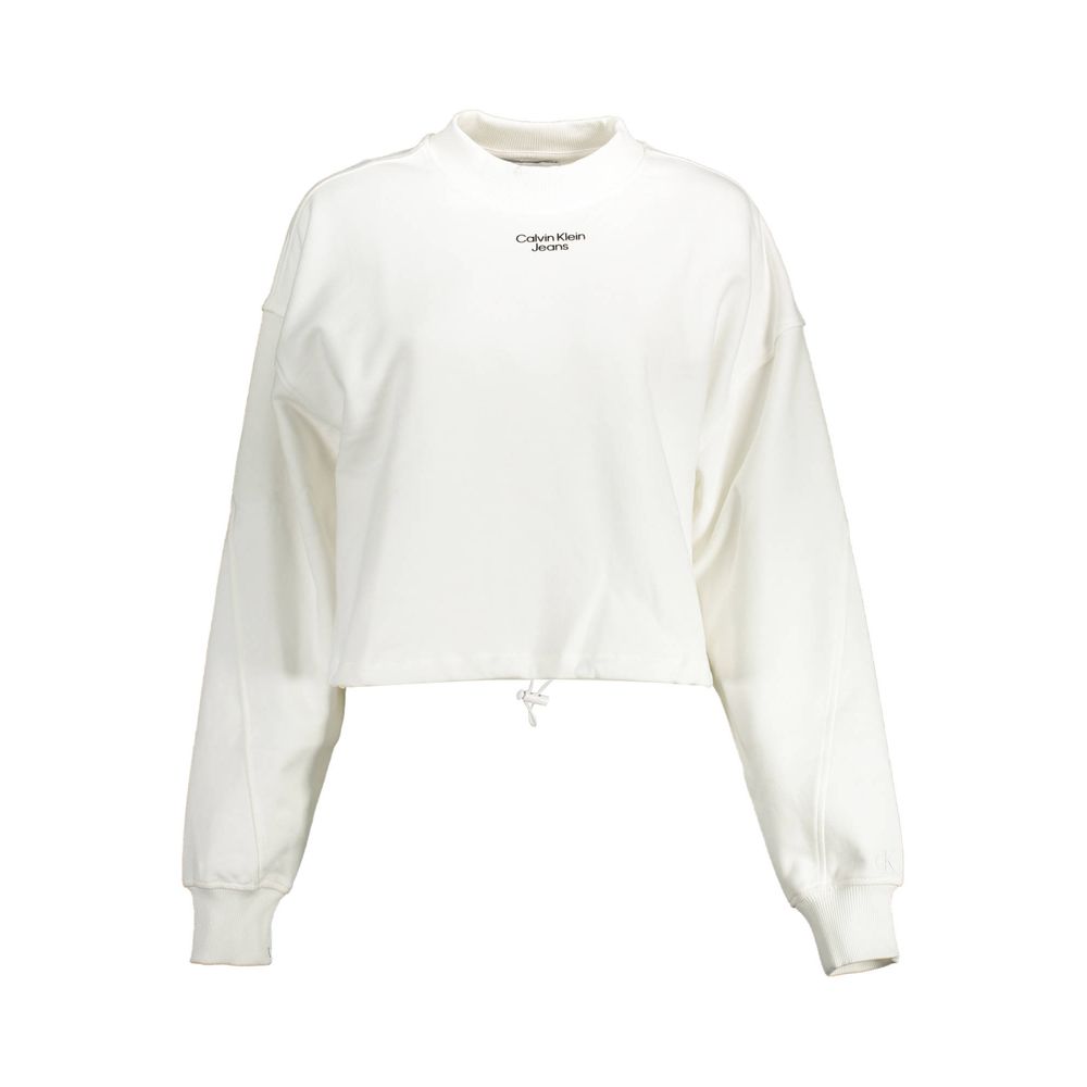 

Белый хлопковый женский свитер Calvin Klein, White