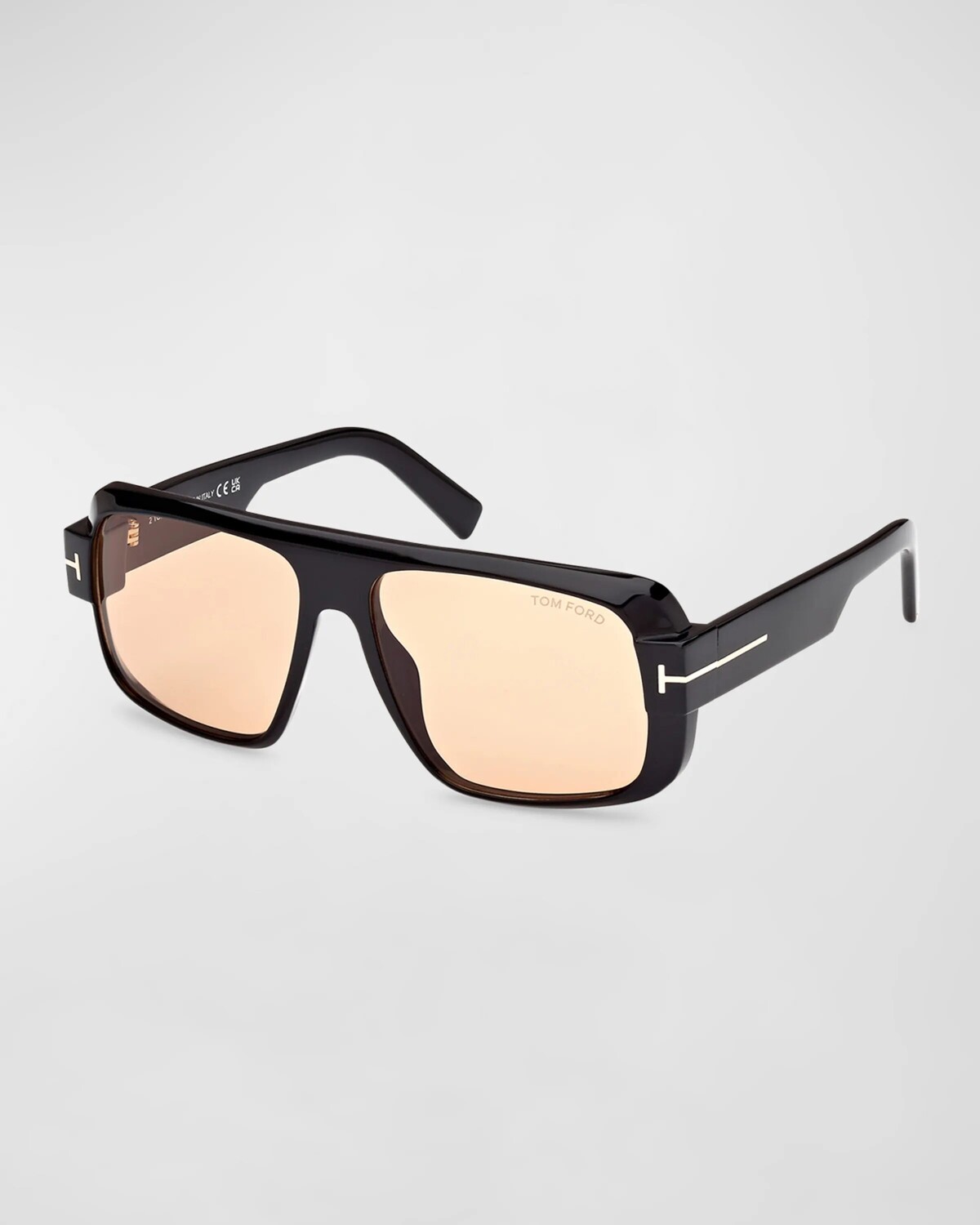 

Мужские прямоугольные солнцезащитные очки Turner из ацетата TOM FORD, цвет Black Photochromic Peach Lens
