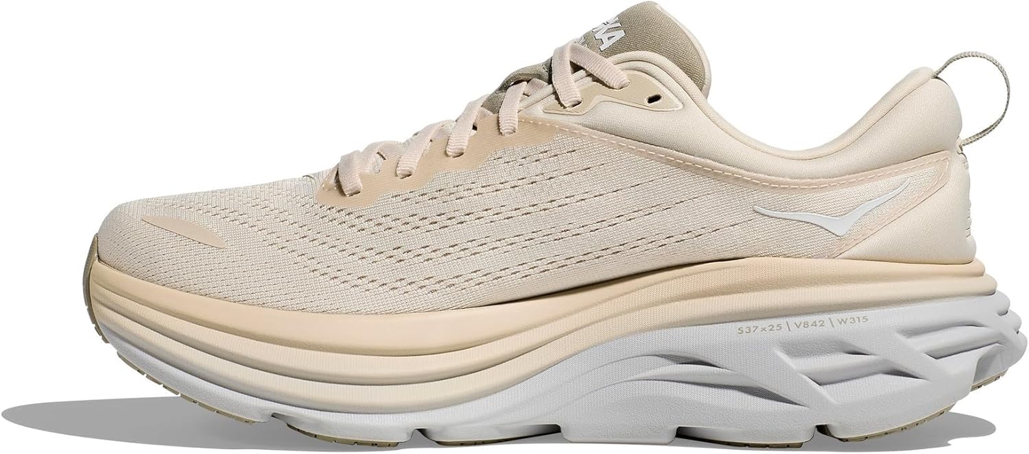 Мужские беговые кроссовки HOKA Bondi 8 для шоссейного бега, Oat Milk/Barley — фото 4