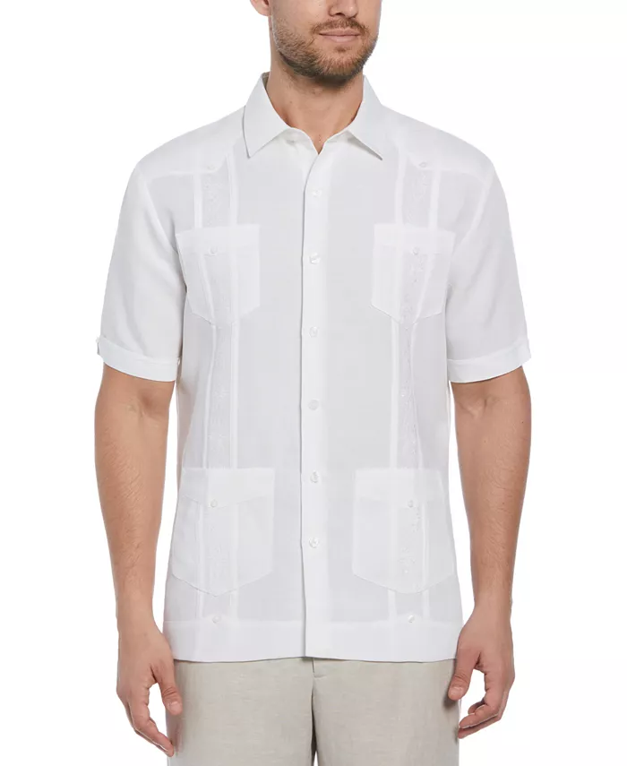 

Короткий рукав, вышитая рубашка Guayabera Cubavera, белый