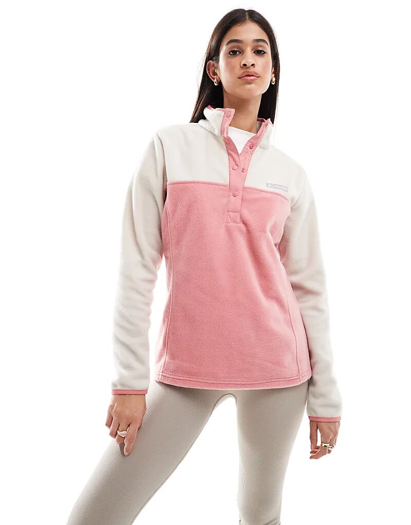 

Columbia Benton Springs II Dark Stone и Agave Pink, флис с клапаном на кнопках и без разрезов