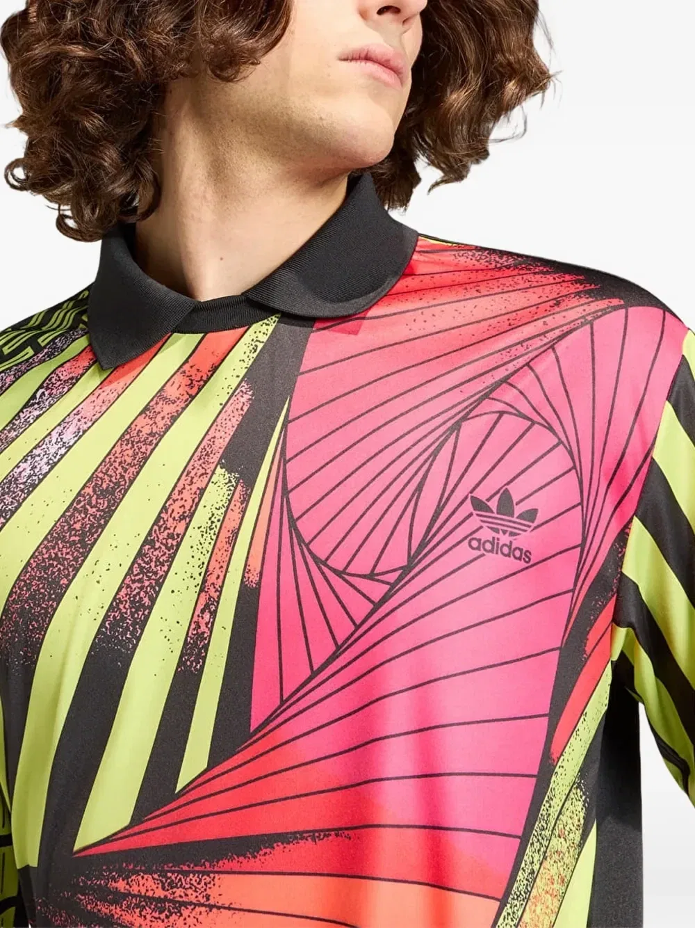 Лонгслив с графическим принтом Archive Adidas, черный — фото 4