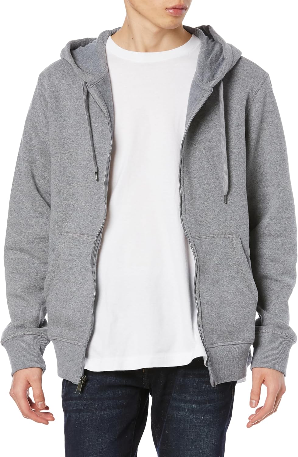 

Мужская толстовка на молнии с флисовой подкладкой Amazon Essentials, светло-серый