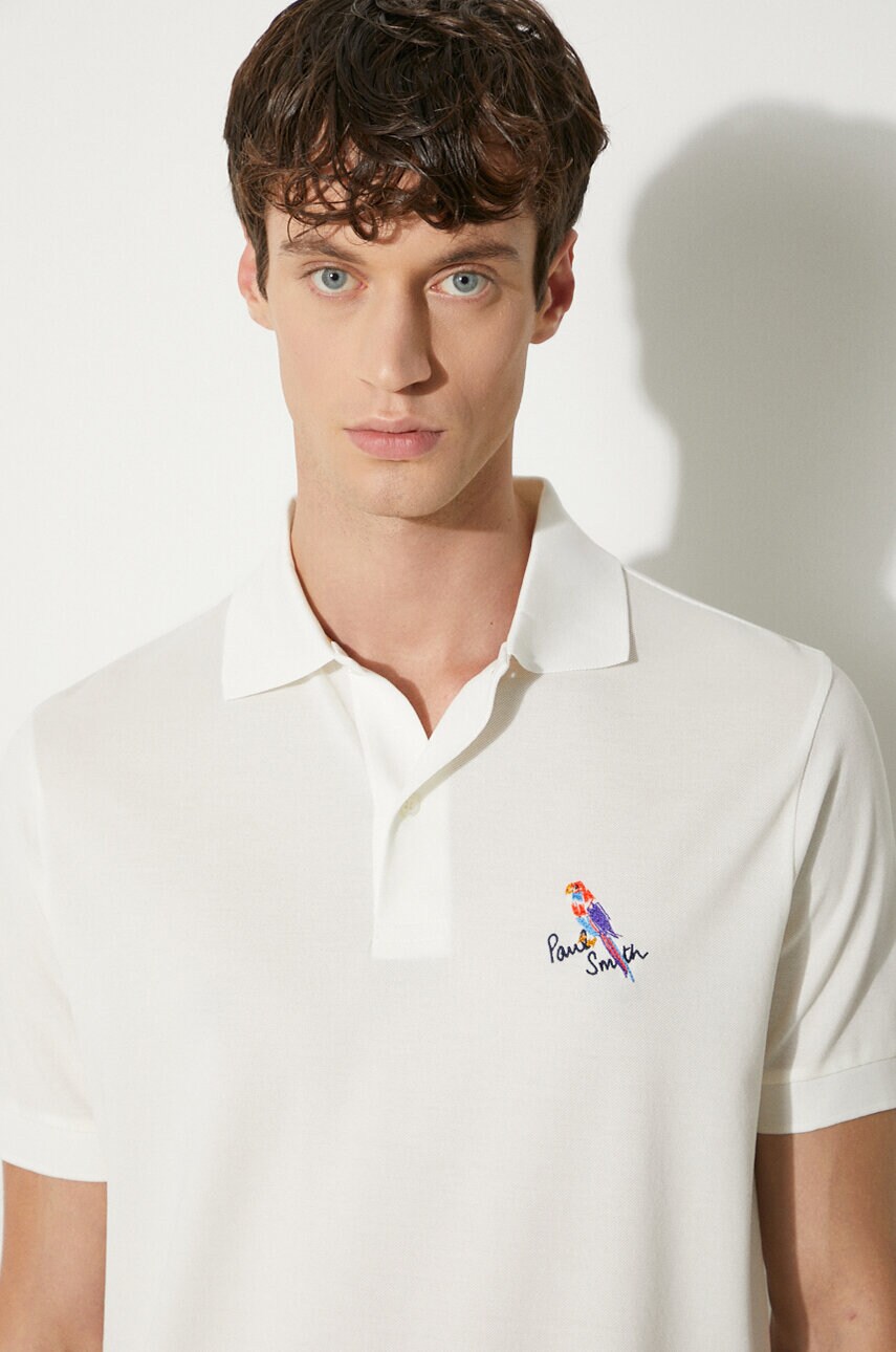 

Хлопковое поло Paul Smith, бежевый