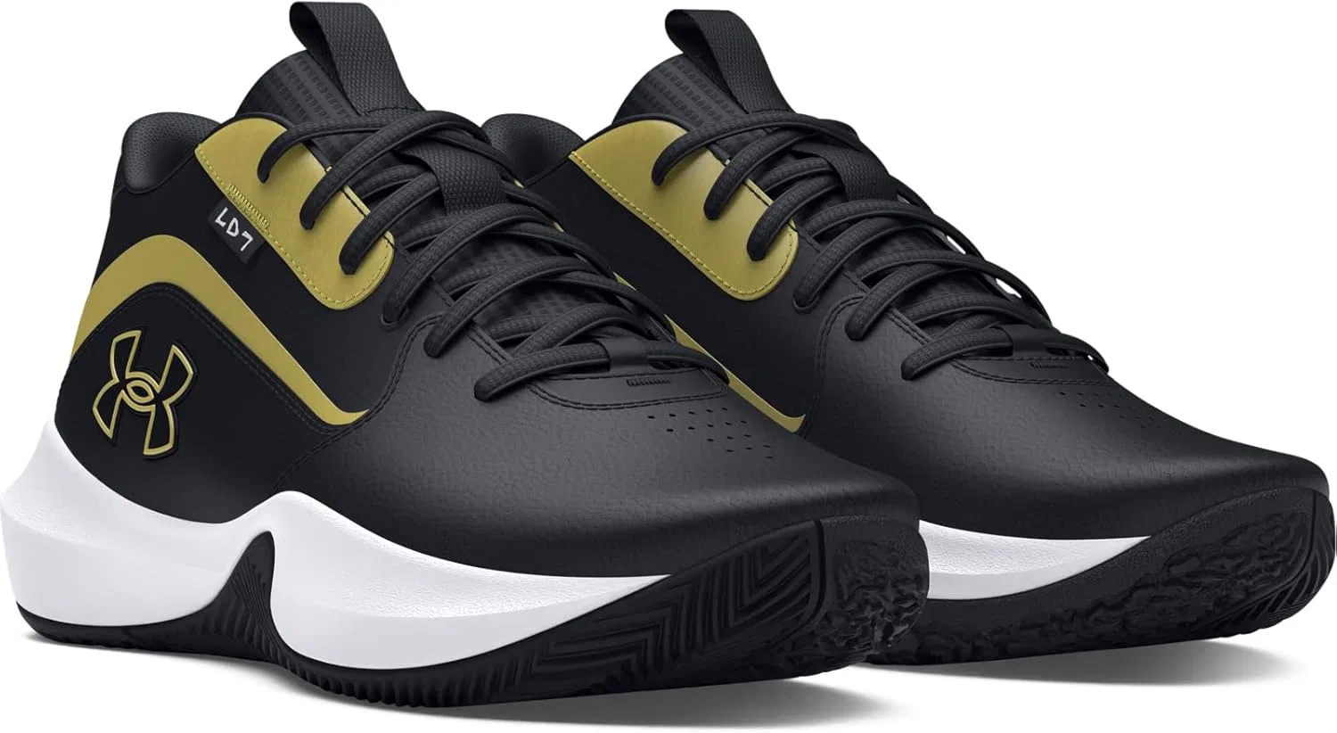 Баскетбольные кроссовки Under Armour GS Lockdown 7 (европейская версия), Black Metallic Gold — фото 3