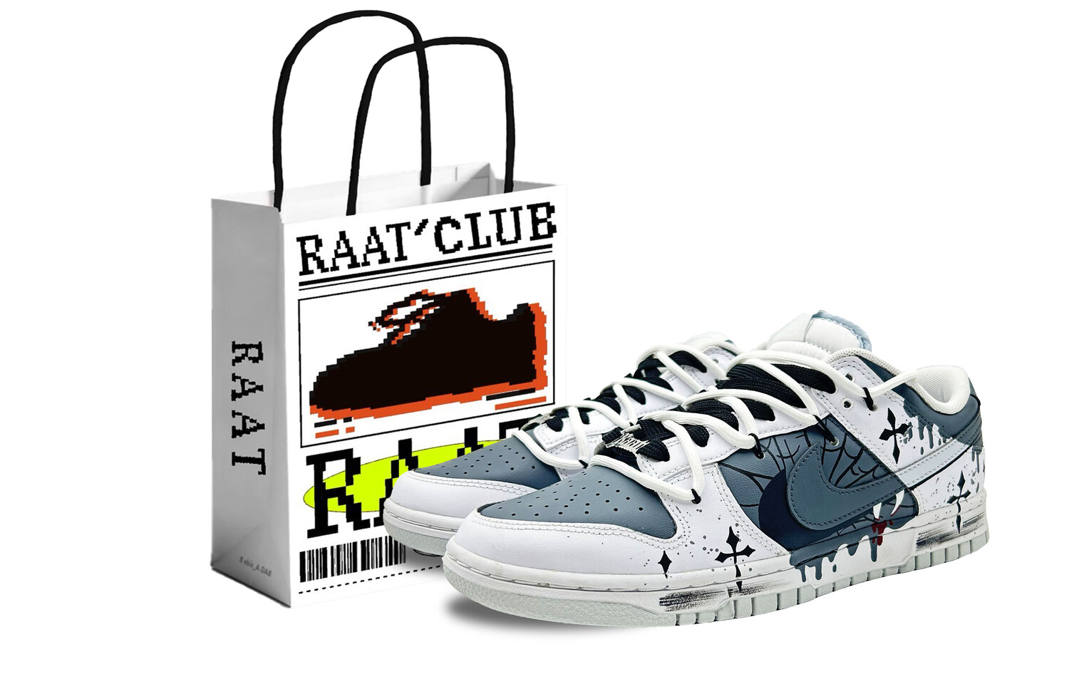 

Кроссовки Nike Dunk Skateboarding Shoes Men Low-top White/gray, темно-серый