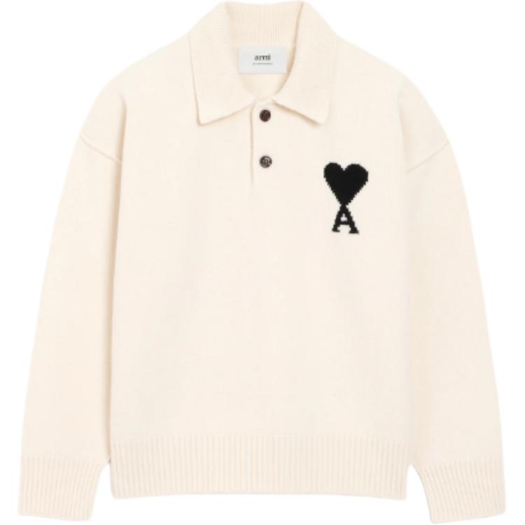 

Ami Paris Ami De Coeur шерстяная поло AMIPARIS, белый