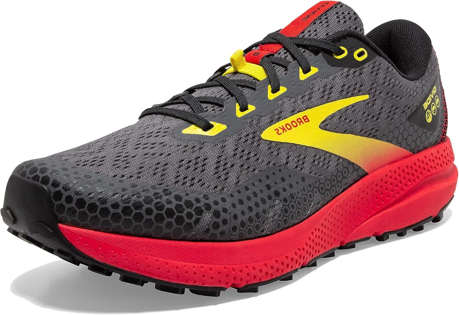 Мужские беговые кроссовки Brooks Division 3, Black Fiery Red Blazing Yellow