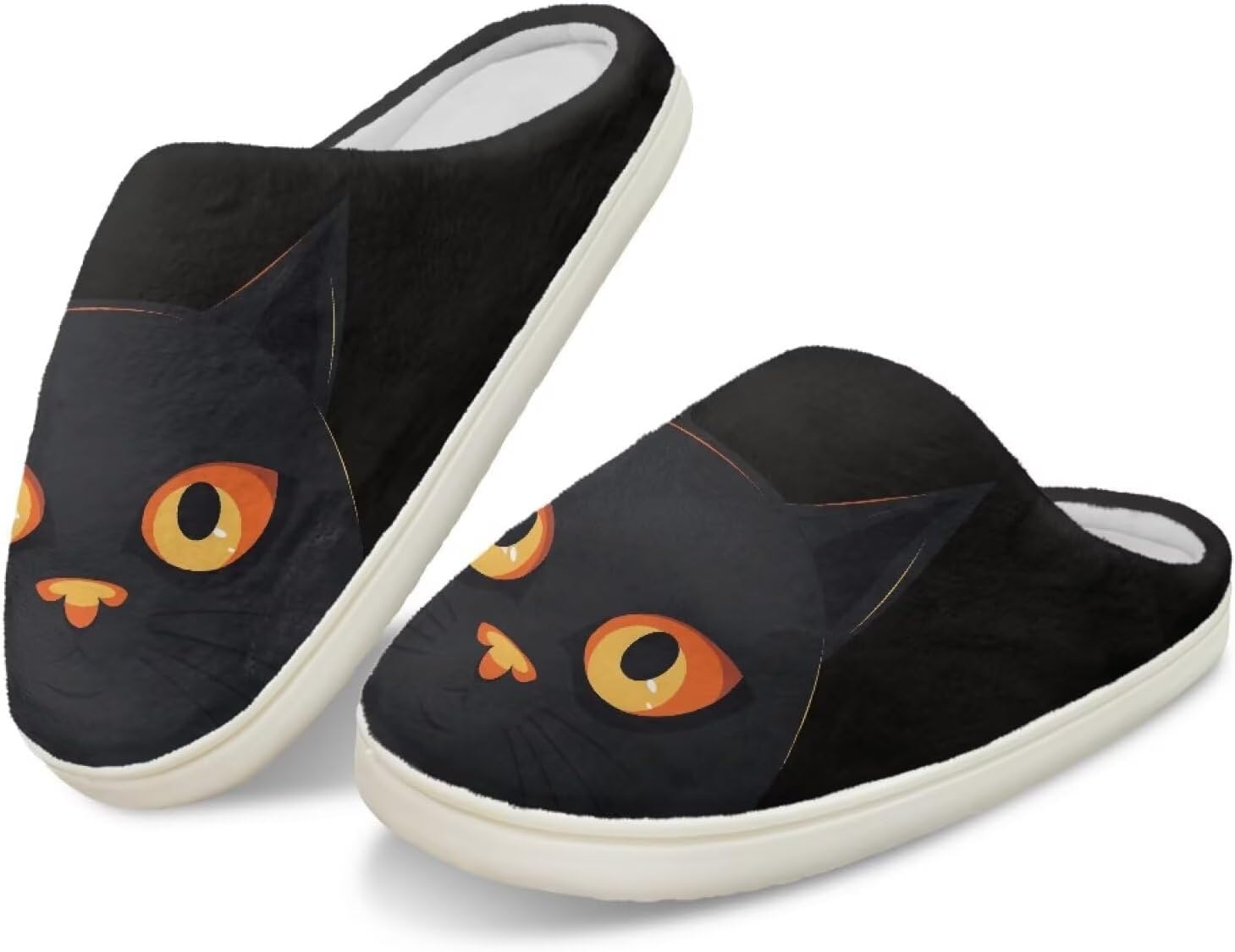 

Мягкие тапочки для женщин, домашние милые тапочки для подростков, размер 4-12 Cugasmaru, черный