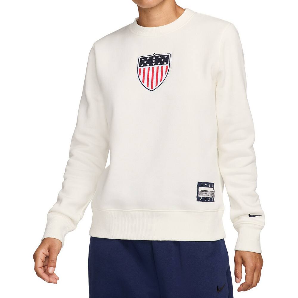 

Женский пуловер-пуловер Nike White Team USA Phoenix Fleece 1924 Pack, цвет Usa White