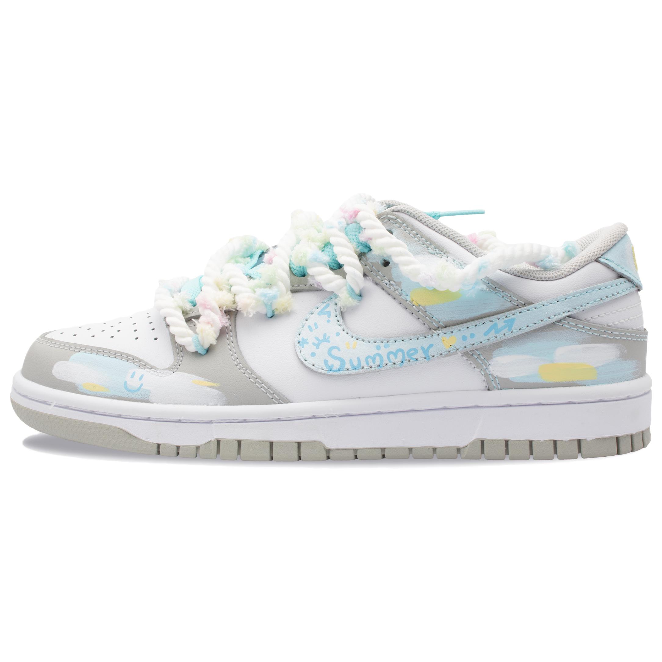 Nike Кроссовки для скейтбординга Dunk Summer Dopamine Dressing, устойчивые к истиранию, синие, унисекс