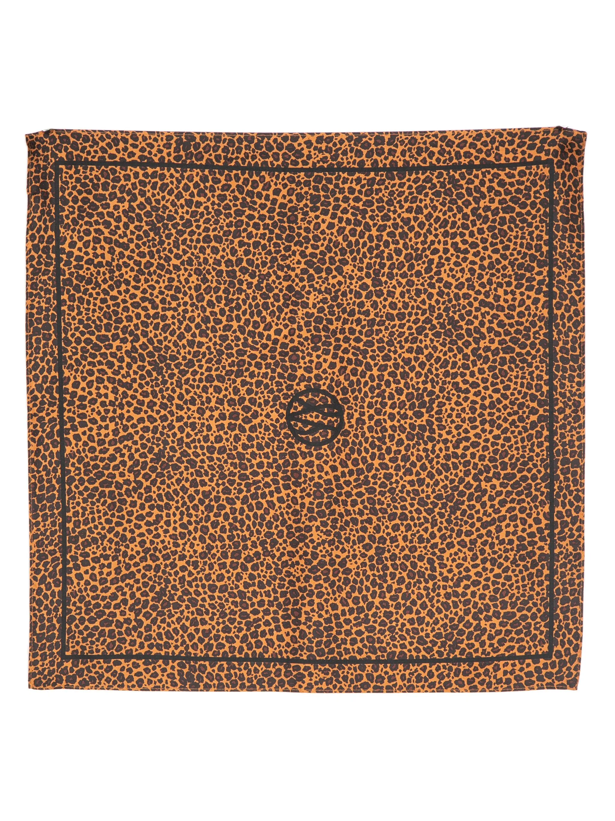 

Шелковый платок Leopard Lescarf, коричневый