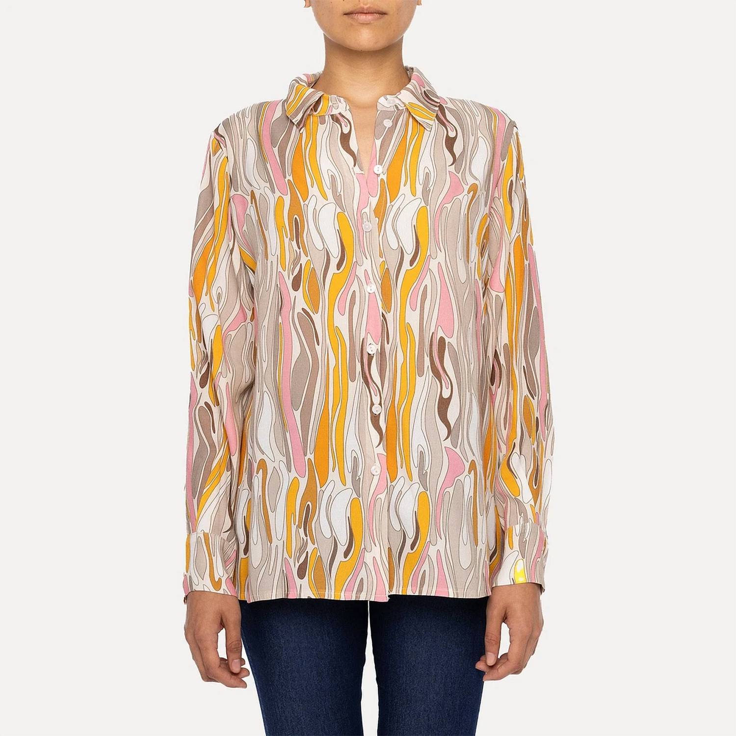 

Рубашка No Vacancy "Boyfriend" в бежевую полоску ASTRID