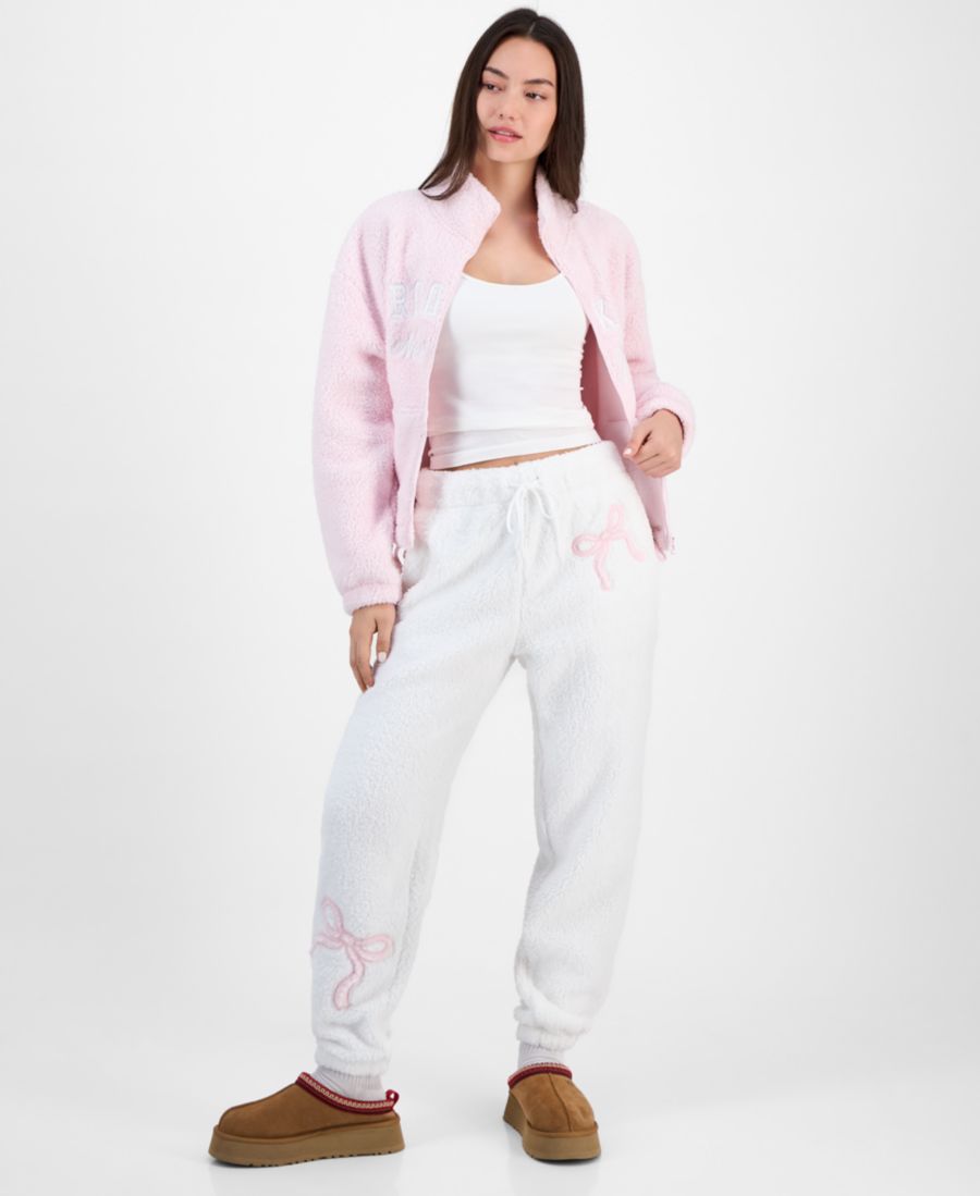 

Детские спортивные брюки из флиса шерпа Madden Girl, Ivory/Ballet Slipper Bows