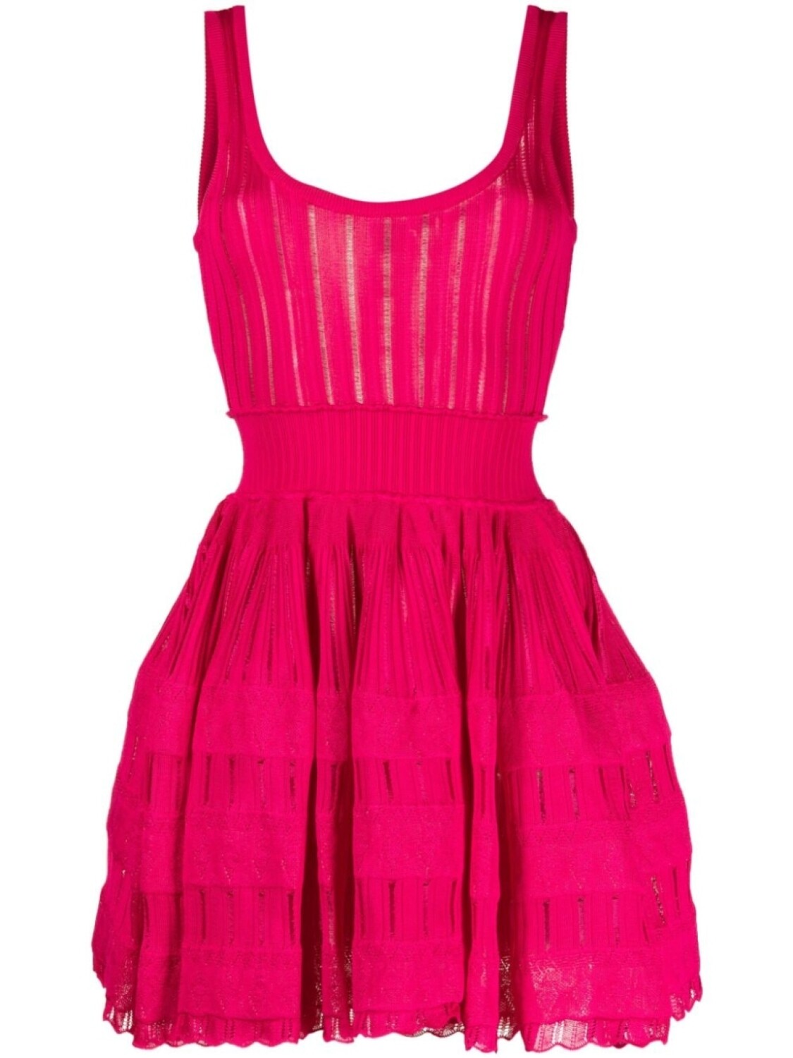 

Alaïa платье мини Crinoline в рубчик, розовый