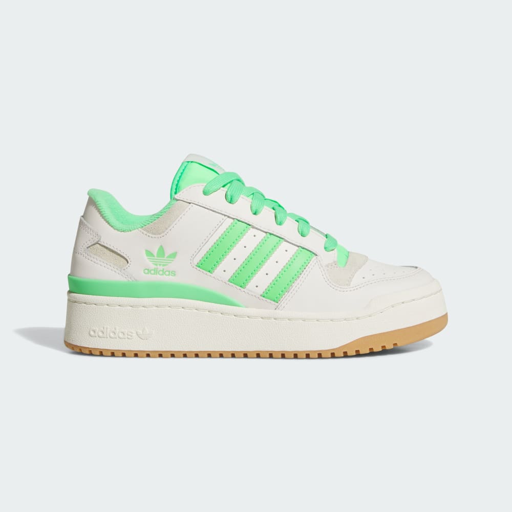 Кроссовки на платформе Adidas Forum Bold Stripes Shoes, цвет Cloud White/Green/Off White