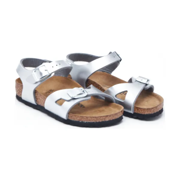 Сандалии Rio с добавлением кожи Birkenstock, серебряный — фото 2