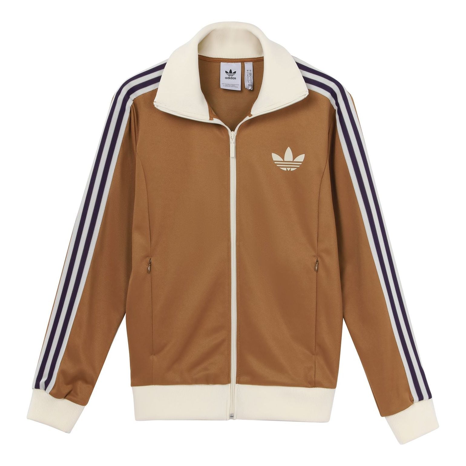 

Куртка Men's adidas originals Brand Logo Printing Zipper Classic Sports Jacket Autumn Brown IB3427, коричневый
