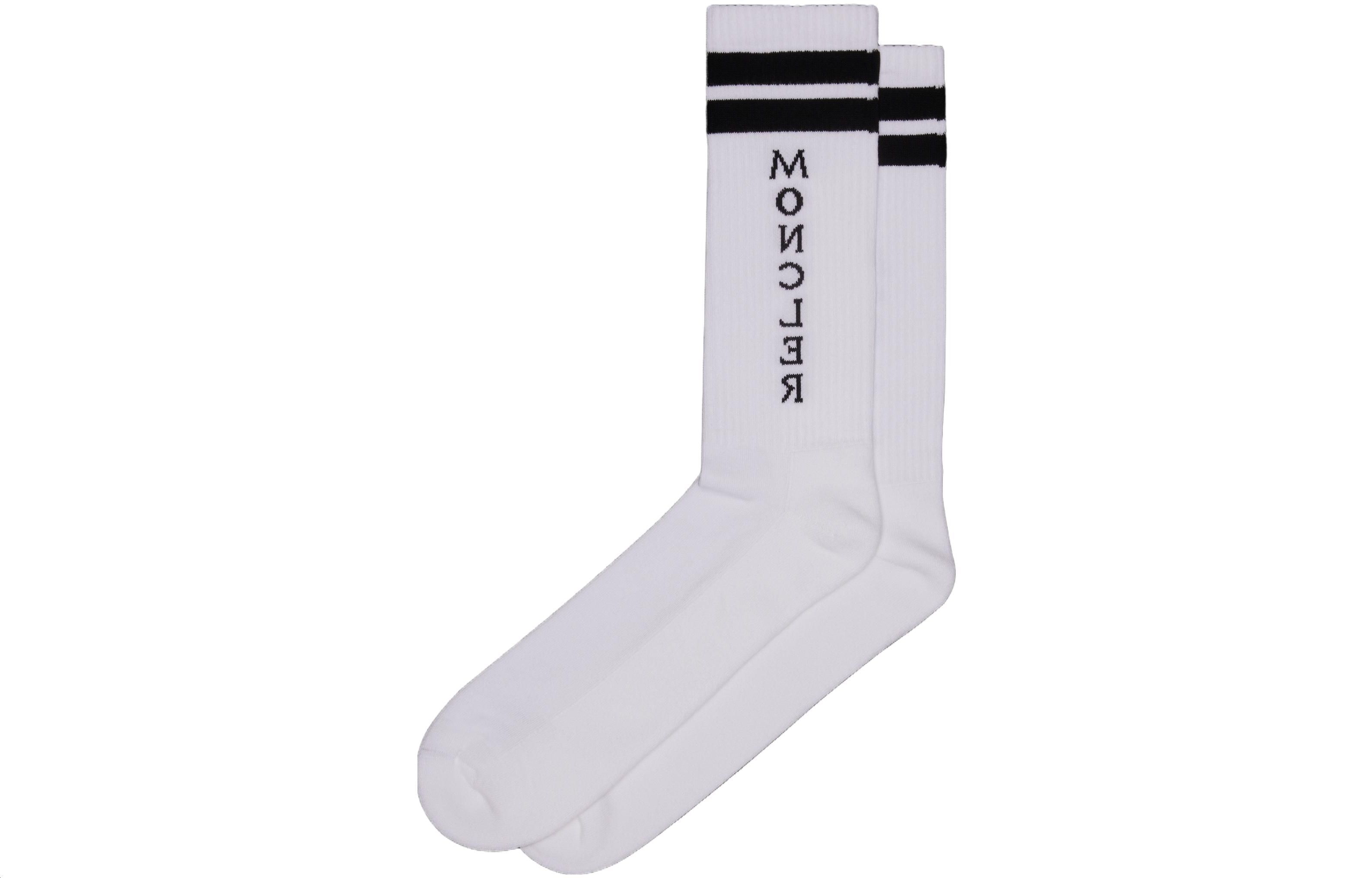 

Мужские носки до колена Moncler, белые