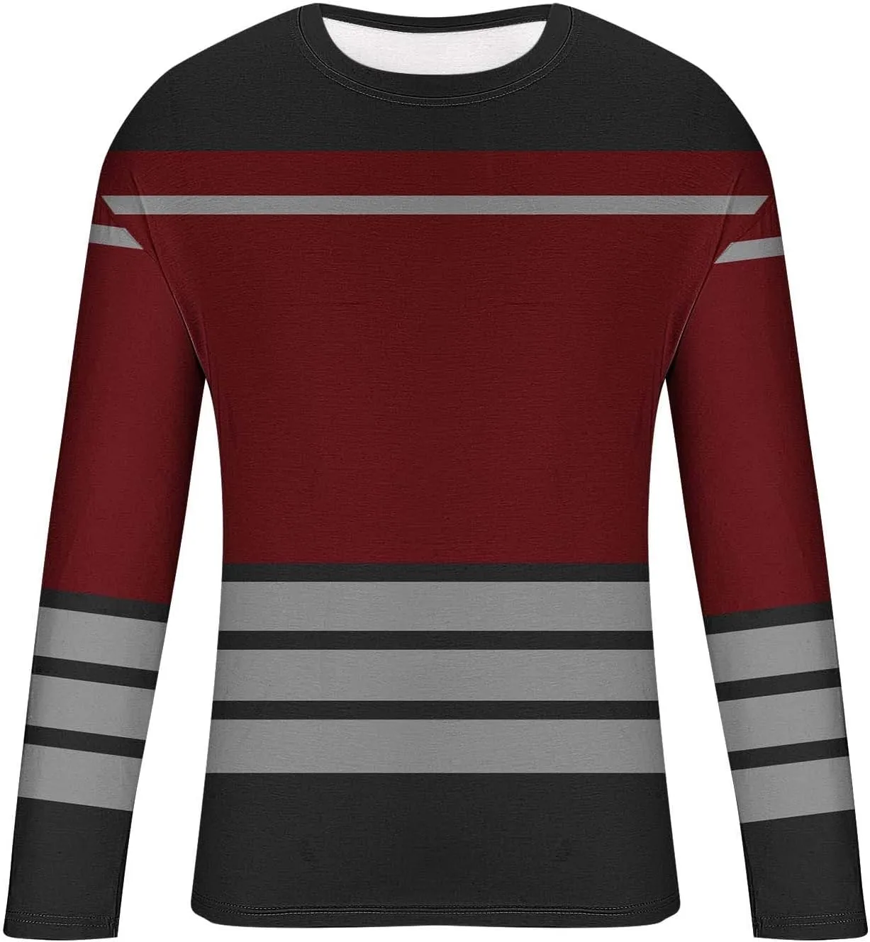 Мужская футболка с длинным рукавом Regular Fit, полоска, Crewneck — фото 3