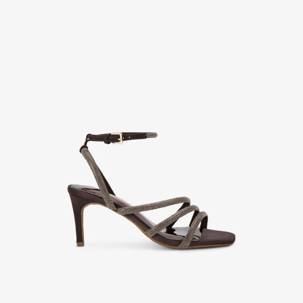 Сандалии на каблуке Kg Kurt Geiger Savanna low2 из сатина, мультиколор