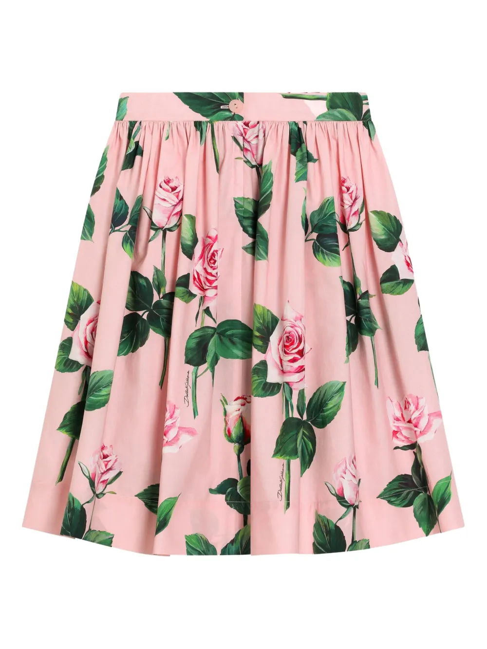 Юбка с цветочным принтом Dolce & Gabbana Kids, розовый — фото 2