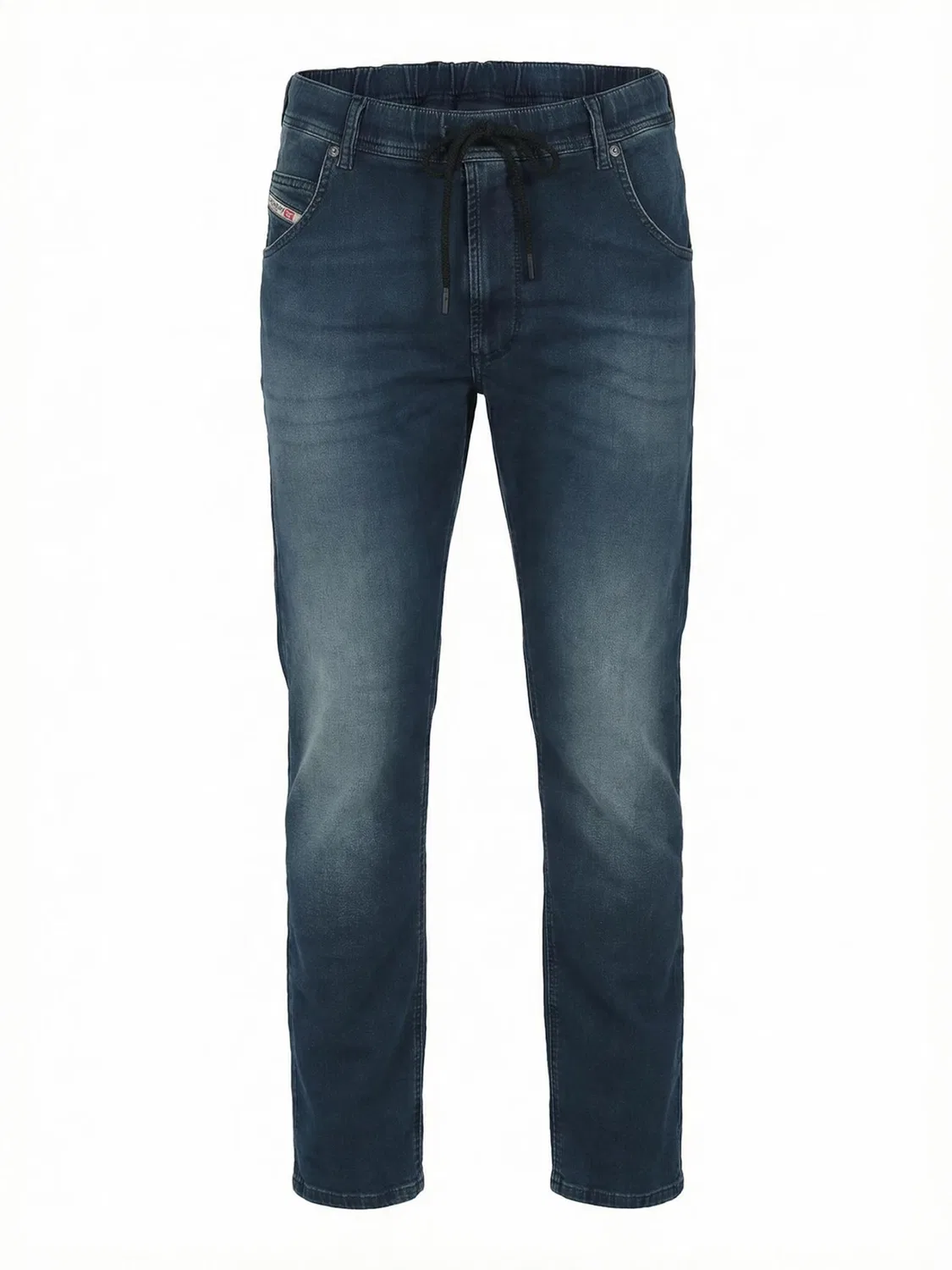 Зауженные джинсы Diesel 2030 D-KROOLEY JOGGJEANS Superstretch & Supersoft темно-синего цвета