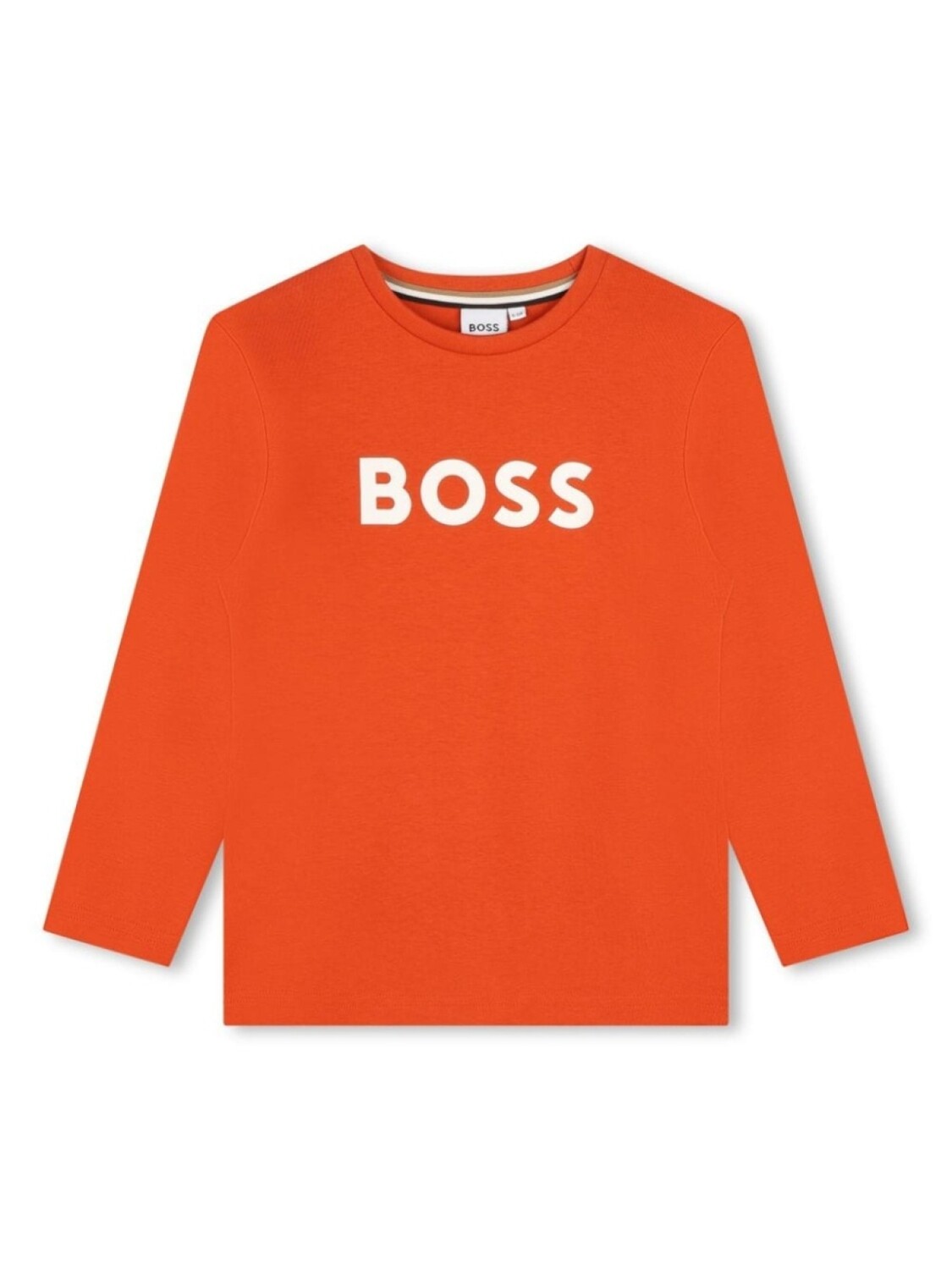 

Хлопковая футболка с логотипом BOSS Kidswear, красный