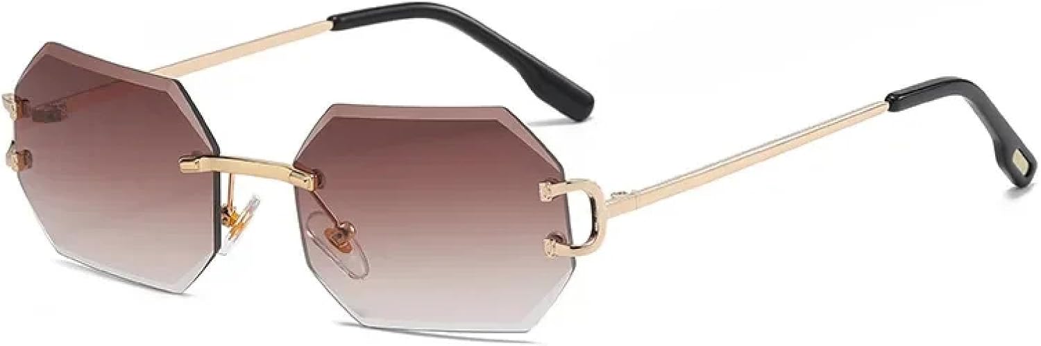 

Солнцезащитные очки с защитой от УФ-излучения UV400 | Без оправы, маленькая оправа | Для женщин и мужчин, для занятий спортом на открытом воздухе и вождения DSVIGF, 09